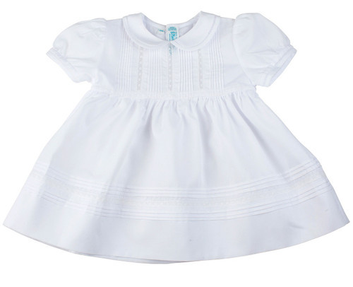Pintucks & Lace Dress White | Feltman Brothers