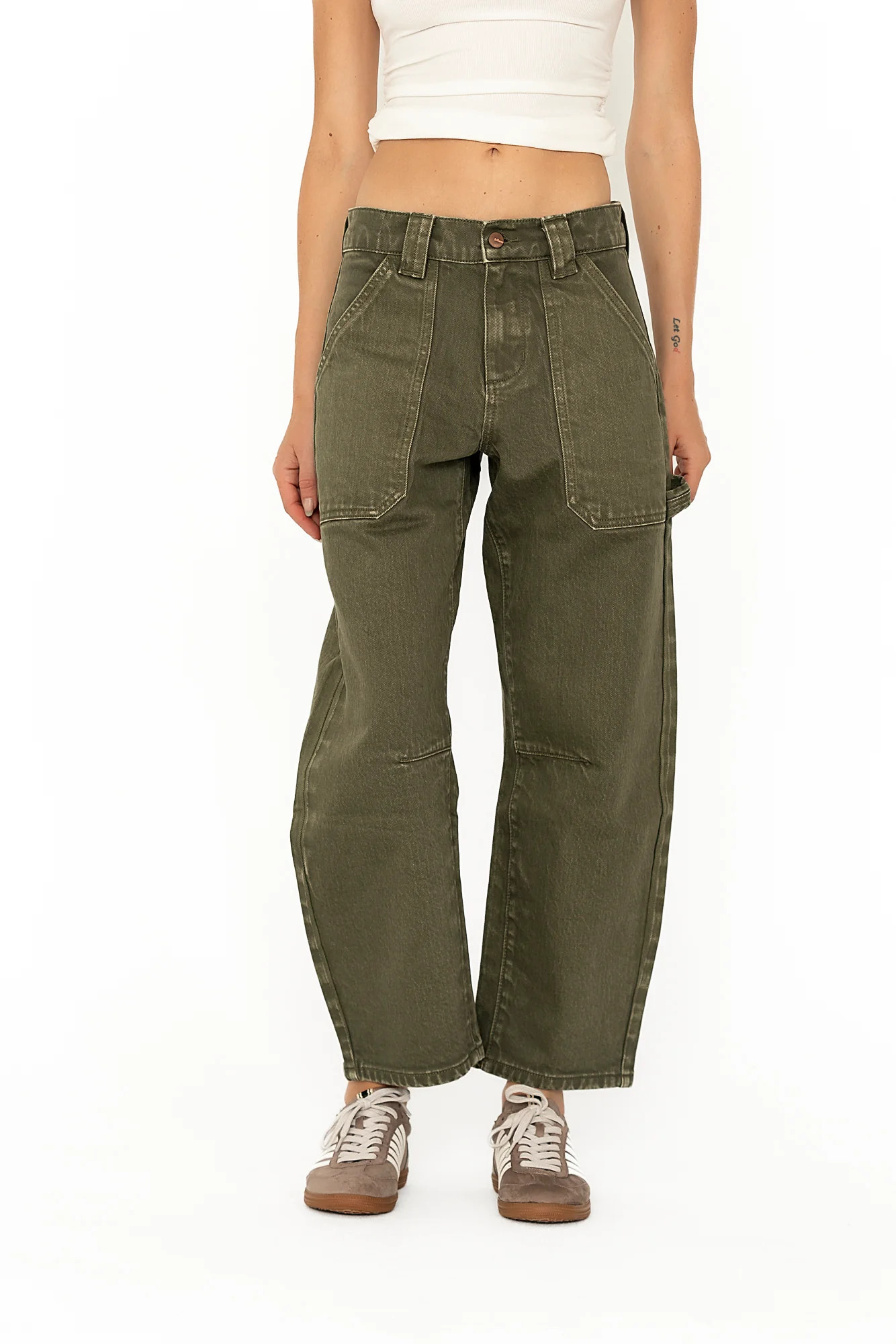 Scottie Barrel Jeans in Olive - FINAL SALE - 31 / Olive | Böhme US