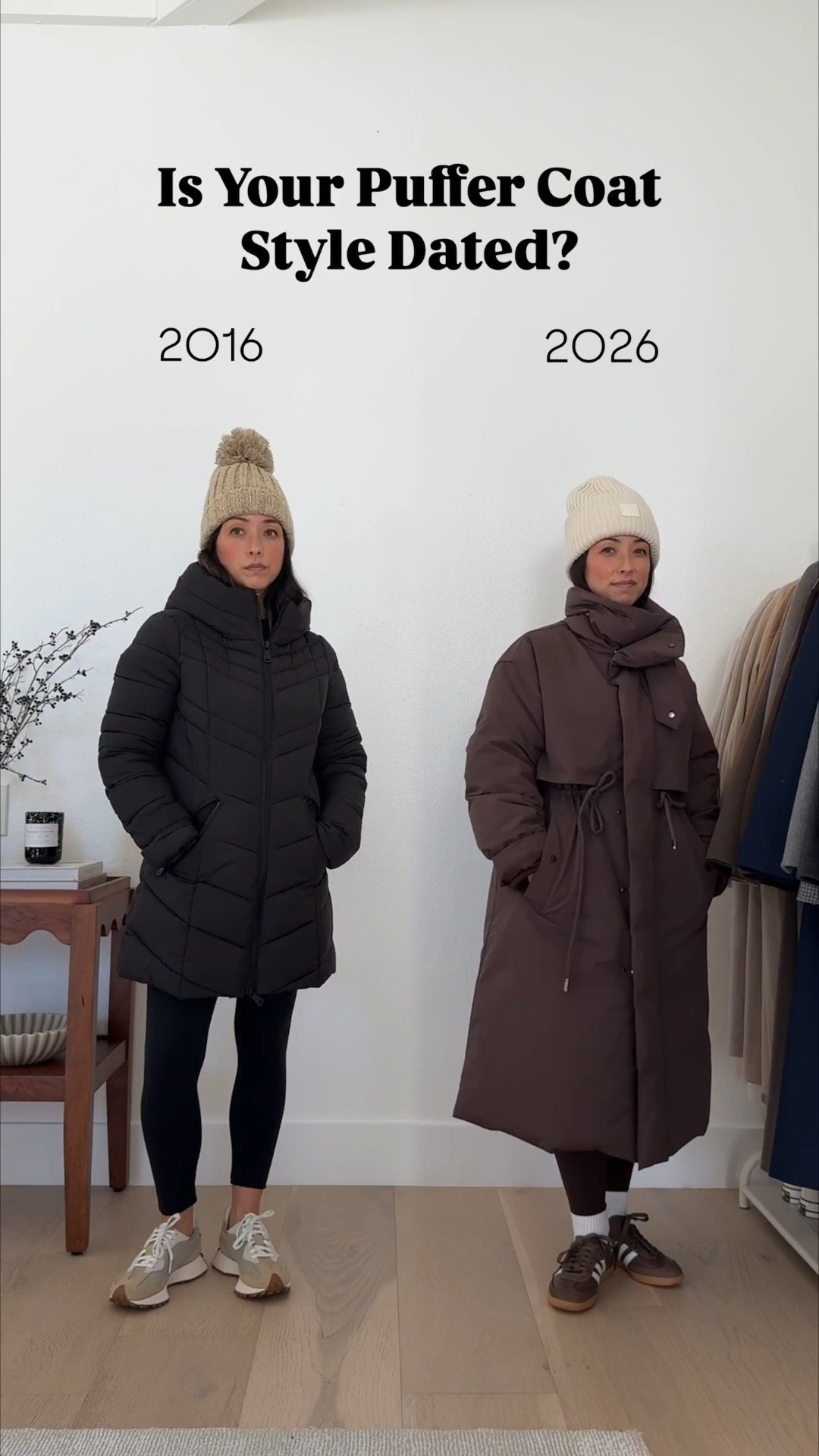 Update your puffer coat style. Knee length tight puffer coats, pom pom beanies, bare ankles are all out. Update your look with no-pom beanie, longer puffer coats, and socks!

Outfit details
Fabrique puffer petite xs
Gap Factory turtleneck xs (old)
Varley leggings xs
Amazon socks
Adidas Samba sneakers 4.5 mens
Varley beanie

Petite style, winter style, winter outfits, puffer coat



#LTKPetite #LTKgrwm #LTKmomlife