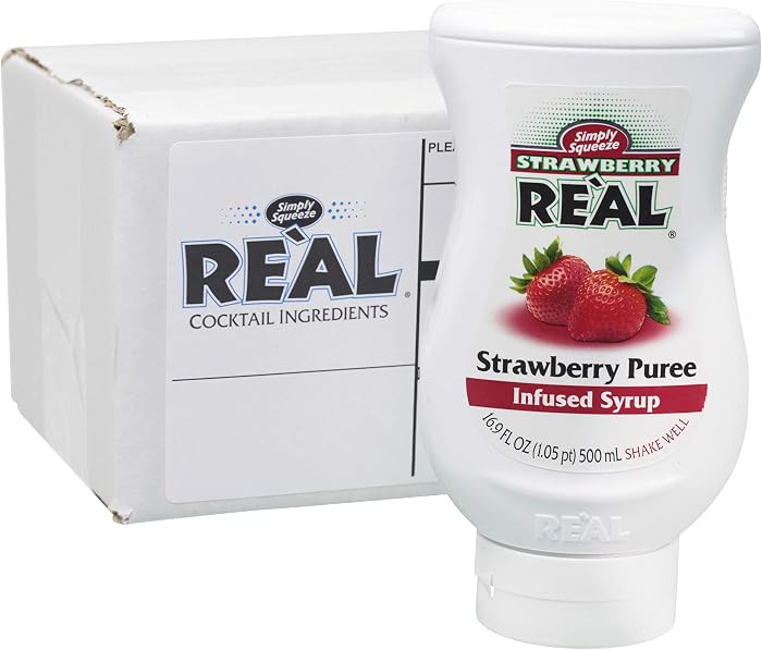 Strawberry Re\u00e0l, Strawberry Puree Infused Syrup, 16.9 FL OZ Squeezable Bottle (Pack of 1) | Amazon (US)