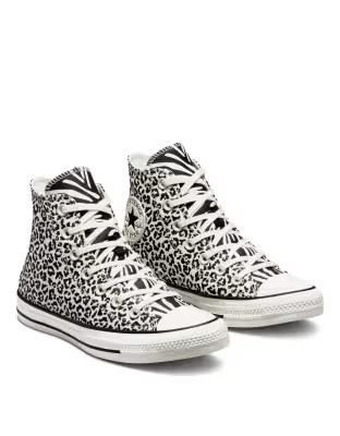 Converse Chuck Taylor All Star Hi sneakers in zebra print | ASOS (Global)