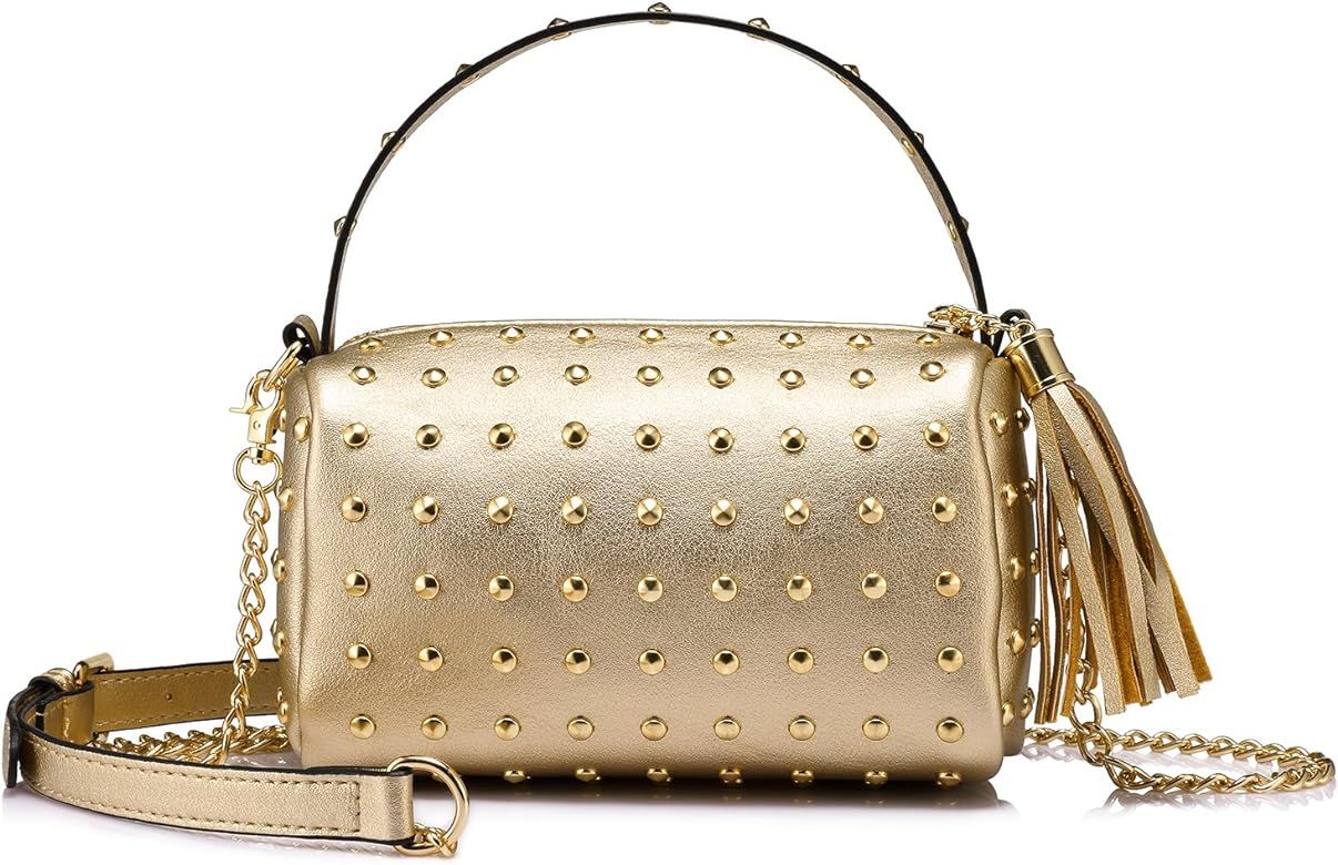 Shoulder Bag Small Side Purse Mini Clutch with Bling Rivets | Amazon (US)