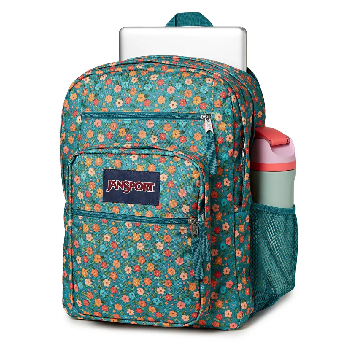 JanSport Big Student Cargo 17.5" Backpack Fits 15" Laptop - Floral Emerald Green | Target