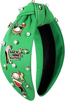 Golf Headbands for Women Golf Accessories Golf Ball Flag Bag Cart Club Headbands Jeweled Rhinesto... | Amazon (US)