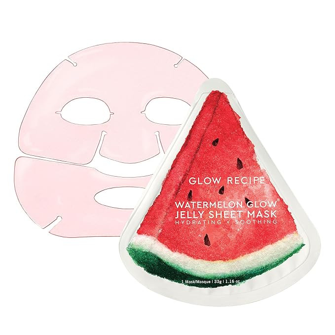 Glow Recipe Watermelon Glow Jelly Sheet Mask Bundle (3 Count) - Hydrogel Mask with Centella Asiat... | Amazon (US)