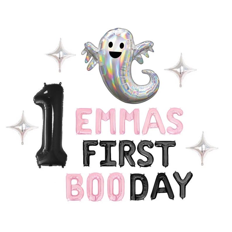 First Booday Balloon Banner Halloween First Birthday Halloween - Etsy | Etsy (US)