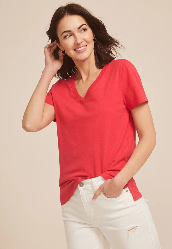 24/7 Dawson V Neck Tee | Maurices