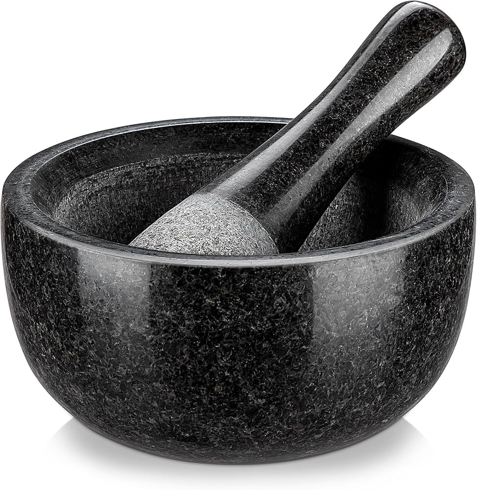 Velaze Large Mortar and Pestle Set, 100% Granite, Natural Unpolished, Herb Crusher, Spice Grinder... | Amazon (US)