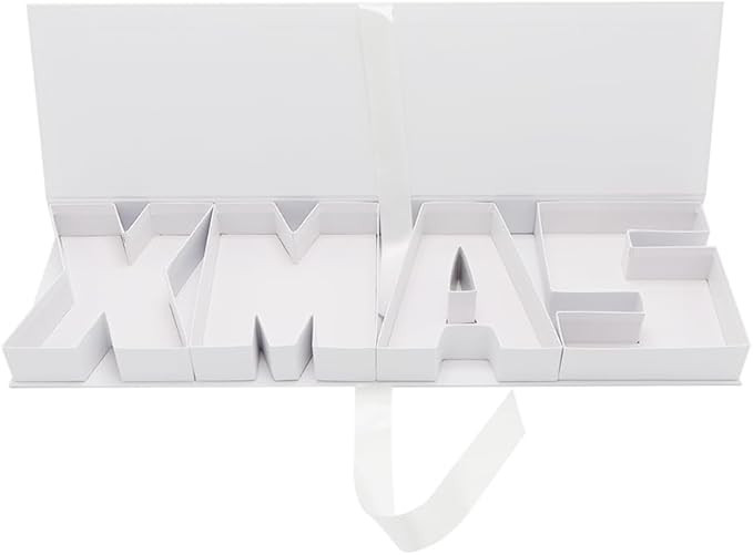WENPACK XMAS Letter Shape Box Christmas Gift Decorative Sweet Floral Strawberries Arrangement Car... | Amazon (US)