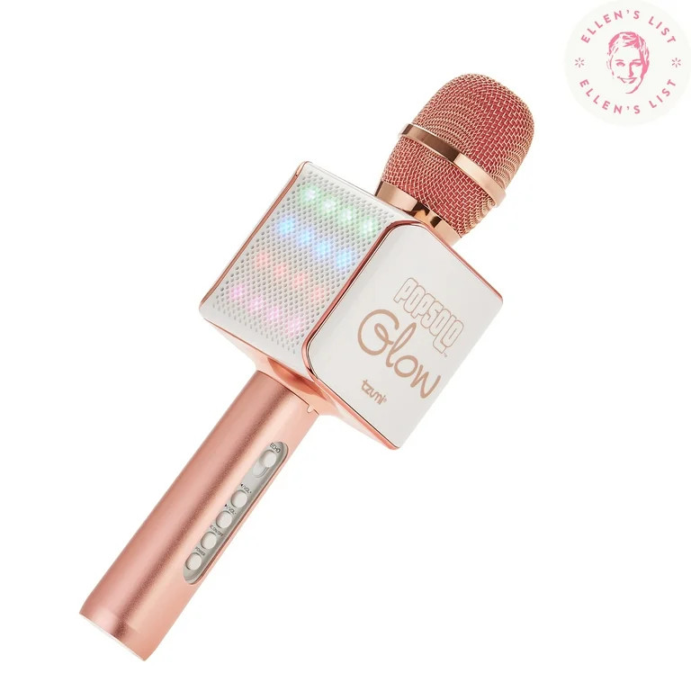 Tzumi PopSolo Glow Wireless LED Bluetooth Karaoke Microphone (Rose Gold) | Walmart (US)