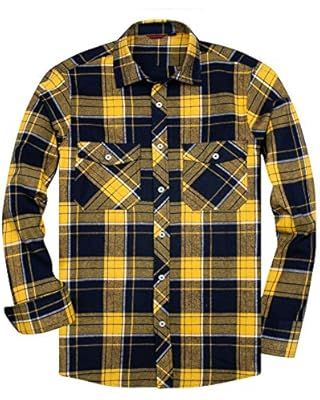 Amazon Essentials Men's Regular-Fit Long-Sleeve Plaid Flannel Shirt | Amazon (US)