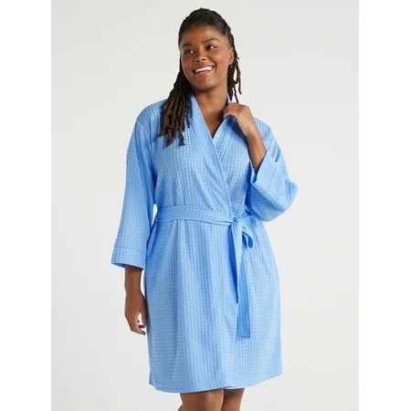 Joyspun Women’s Waffle Kimono Robe Sizes S to 3X | Walmart (US)