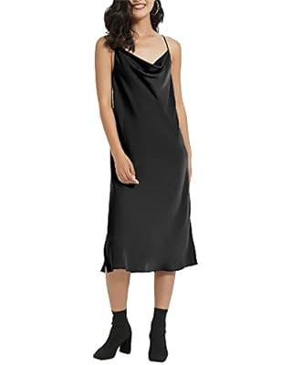 The Drop Women's Ana Silky V-Neck Midi Slip Dress | Amazon (US)