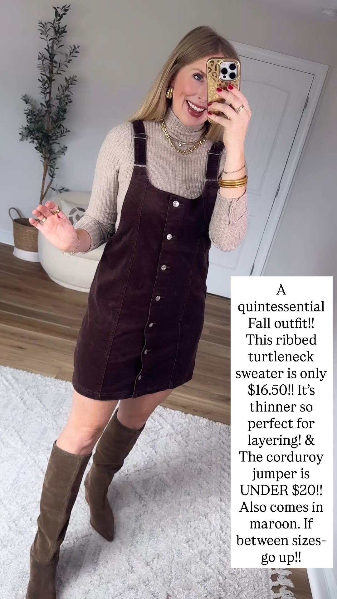 Corduroy jumper outfit from Walmart!