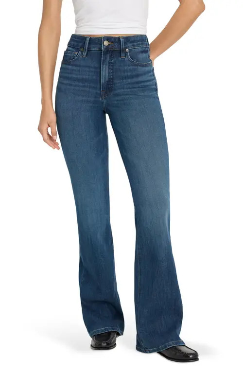 Good American Soft-Tech Good Classic Bootcut Jeans in Indigo863 at Nordstrom, Size 2 | Nordstrom