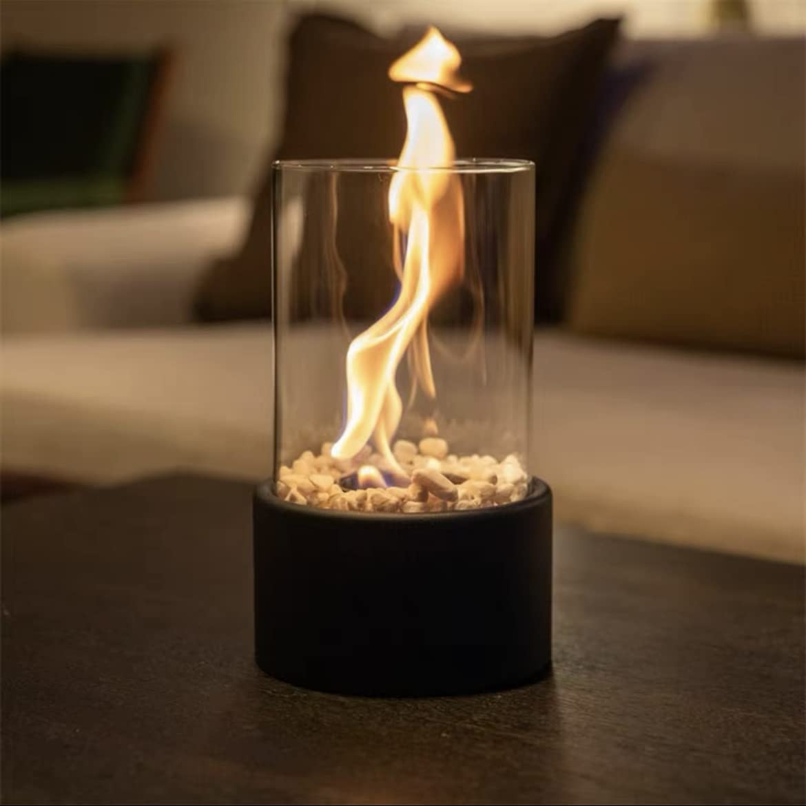 JAY'S HOME Table top Fireplace Portable Fire Pit Smokeless Indoor/Outdoor Fire Bowl Cozy Home Dec... | Amazon (US)