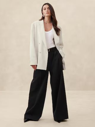 Alix Oversized Italian Satin Blazer | Banana Republic (US)