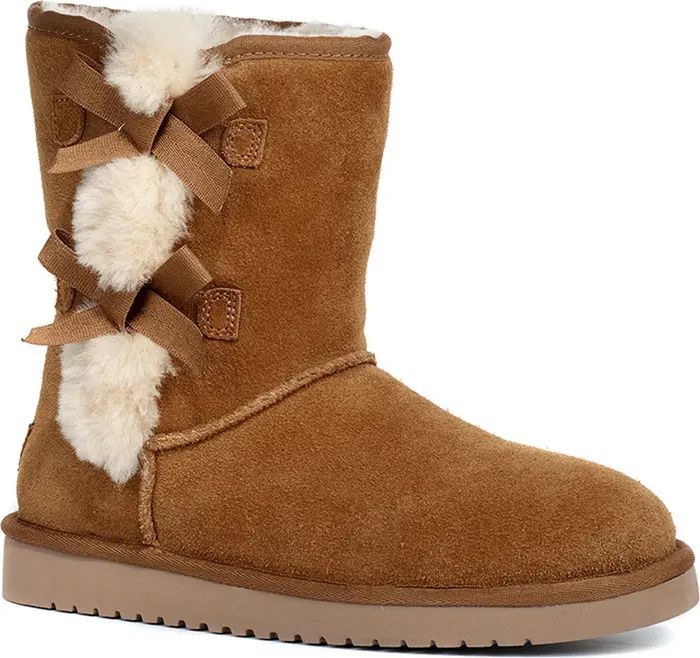 Victoria Short Genuine Shearling & Faux Fur Boot | Nordstrom Rack