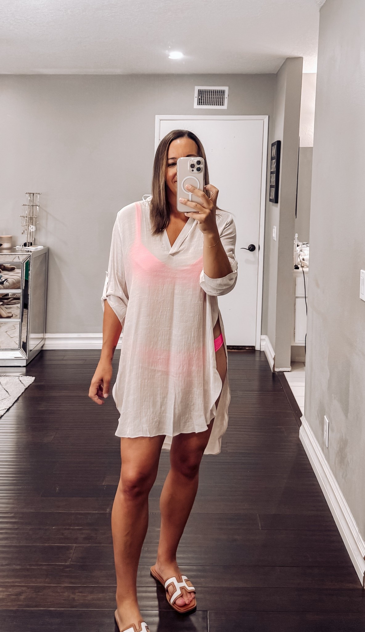 Loving this chic coverup shirt from Vici. Also wearing one of my favorite bathing suits ever from Vetchy. For reference wearing a small. 

 #LTKStyle #LTKFinds #LTKSummer #LTKSwim #LTKTravel #ResortReady #VacationReady #PoolSide #LTKSaleAlert #MomStyle #LTKSeasonal #LTKUnder50