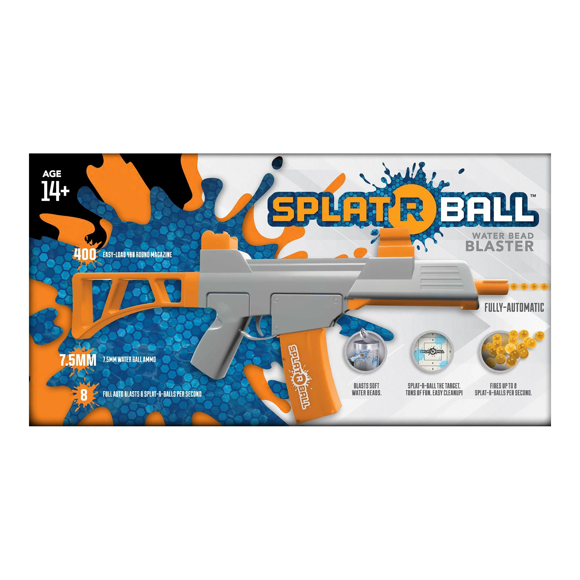 SplatRBall Full and Semi Auto Electric Rechargeable Soft Water Bead Gel Ball Blaster Kit Gray / O... | Walmart (US)