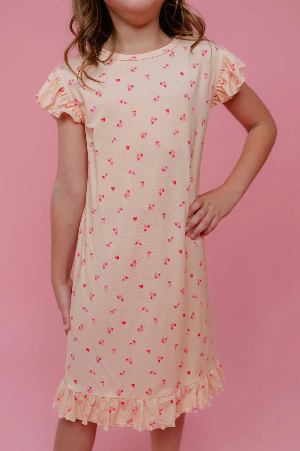 Yellow Floral and Bow  Nightgown Jammers x Karissa Abbott | In My Jammers