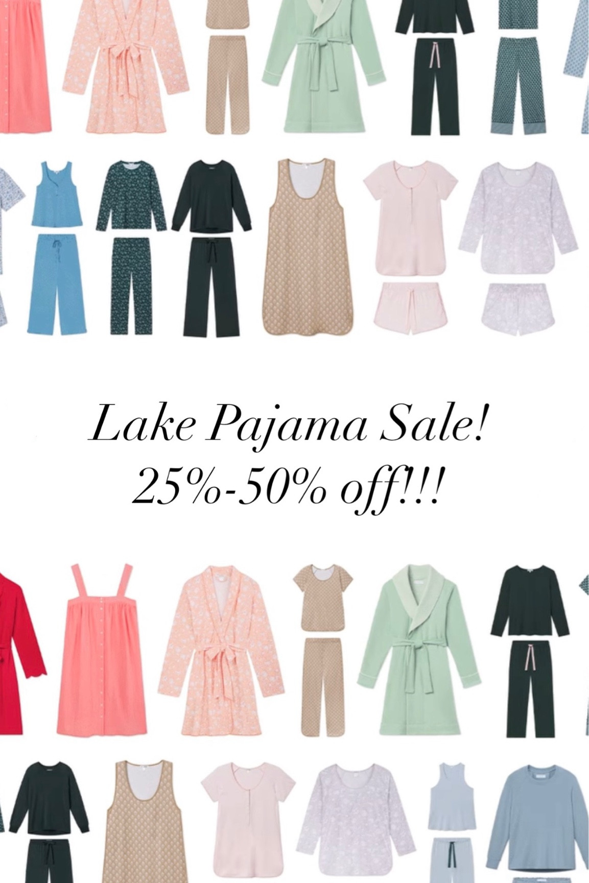 Lake Sale! 25% off site wide, 50% off select styles! 

Lake pajama sale 

#LTKGiftGuide #LTKSaleAlert #LTKFindsUnder100