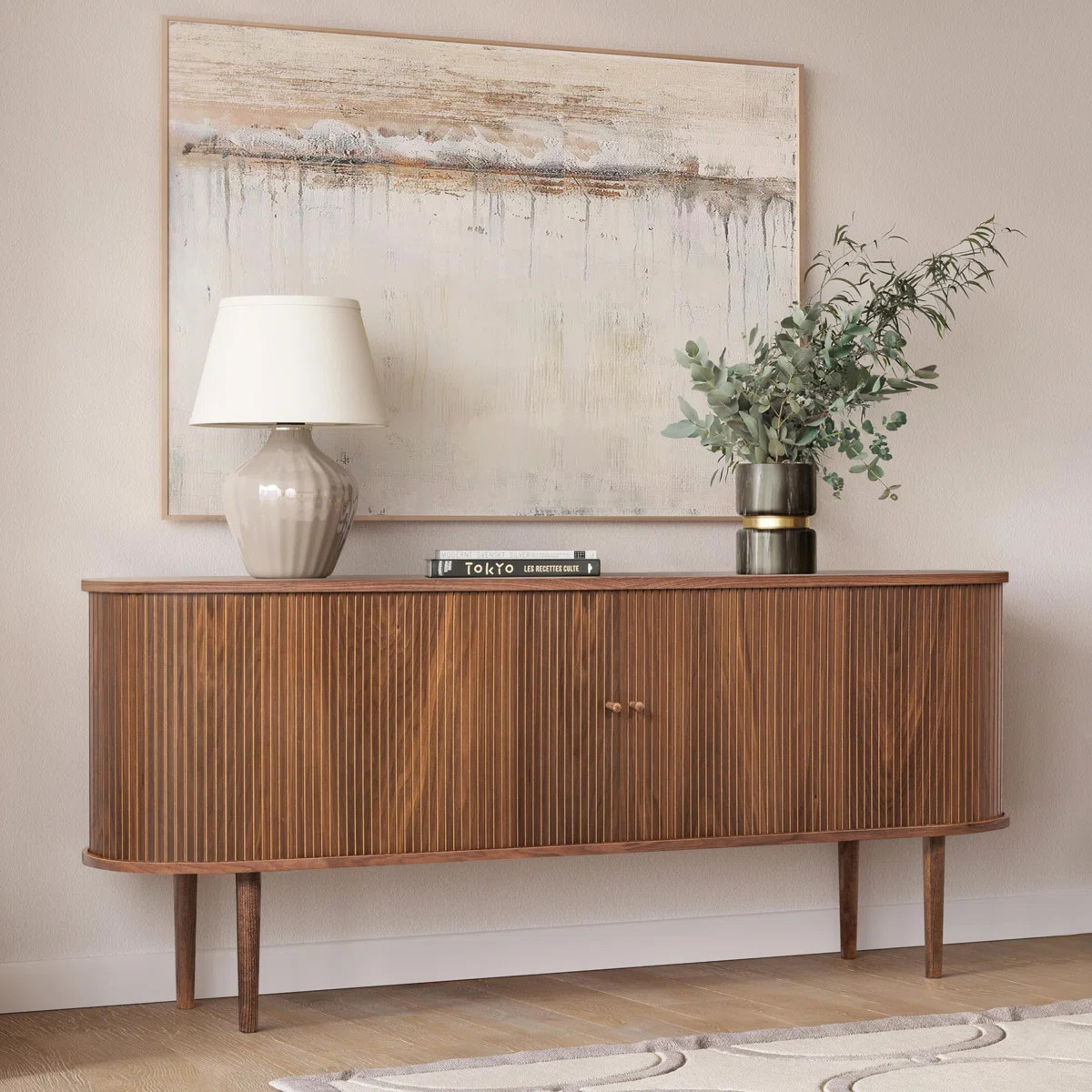 71" Sideboard Cabinet with Doors and Shelves - Cabinet for Living Room, Bedroom, Entryway and Off... | Wayfair North America