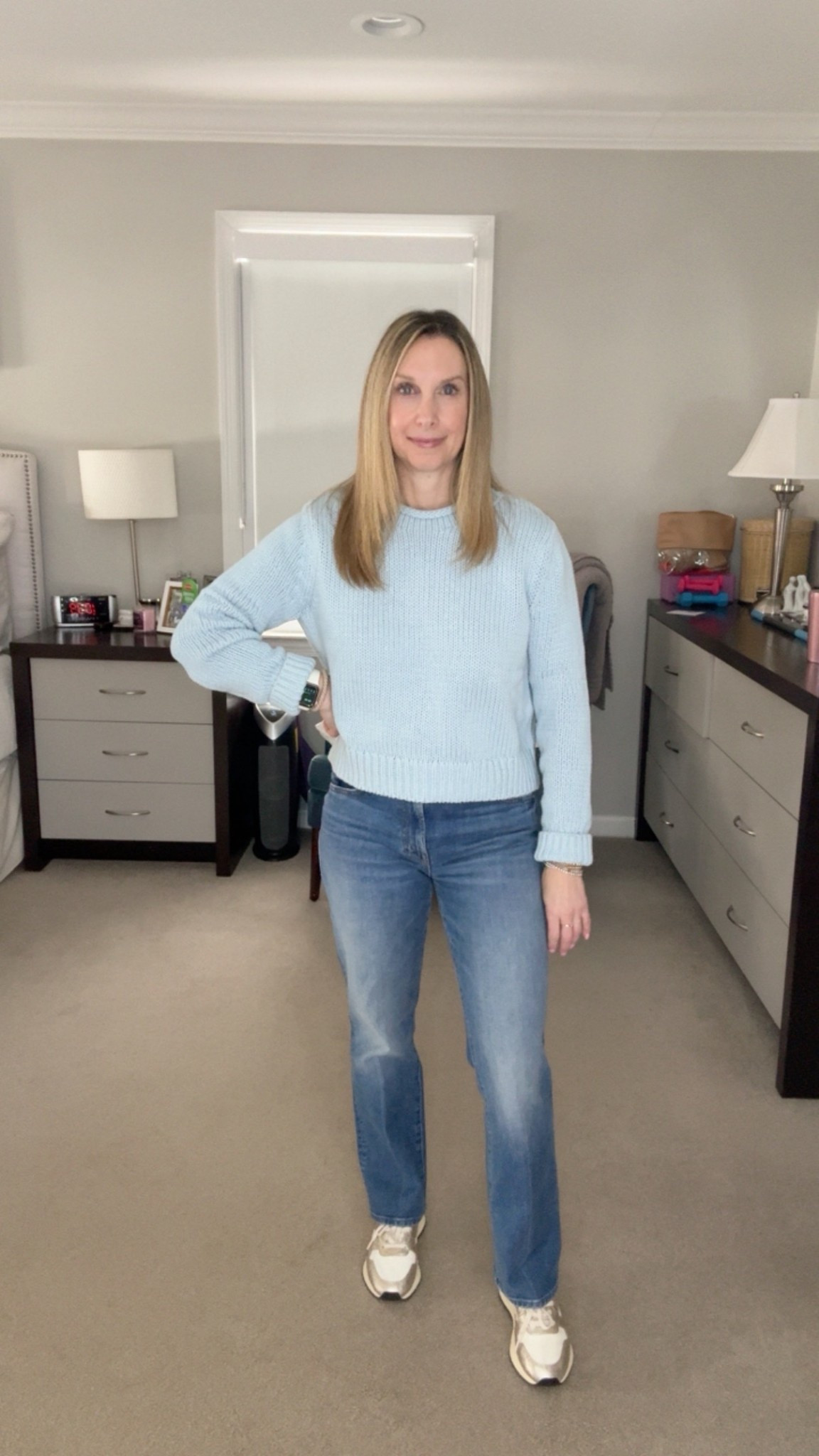 Autry sneaker with mother insider jeans and my favorite cotton La Ligne sweater (wearing a small). Nordstrom is now carrying La Ligne!

#LTKPetite #LTKOver40 #LTKootd