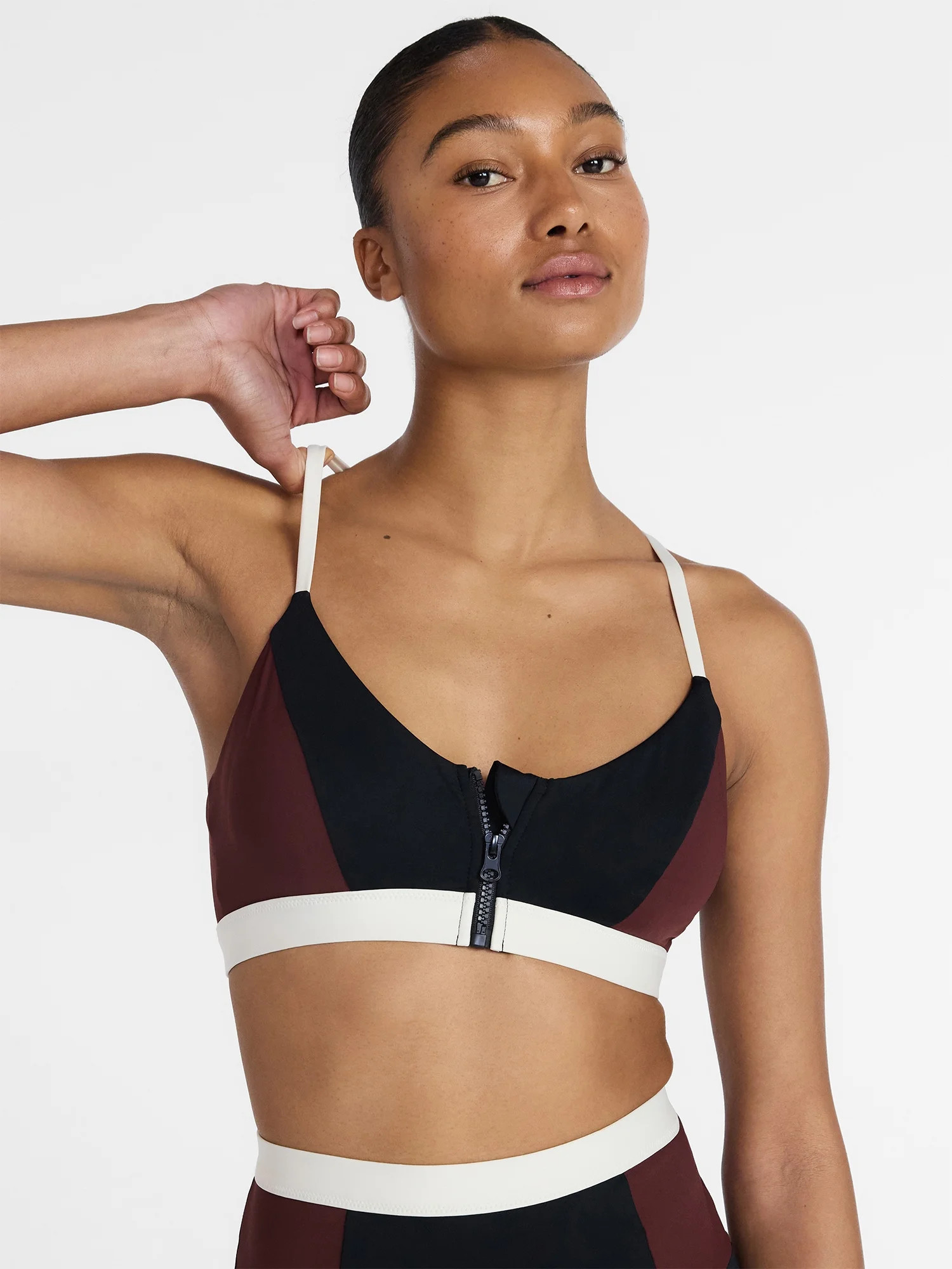 Ozark Trail Women's and Women's Plus Size Zip Front Swim Top, Sizes XS-1X - Walmart.com | Walmart (US)