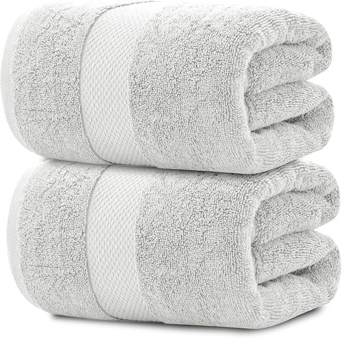 White Classic Luxury Soft Bath Sheet Towels - 650 GSM Cotton Luxury Bath Towels Extra Large 35x70... | Amazon (US)