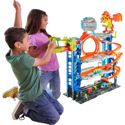 Hot Wheels City Ultimate Garage Playset: Plastic Toy Vehicle Set, Includes Car, Non-Powered, Adult Assembly Required, Ages 4+ | Target