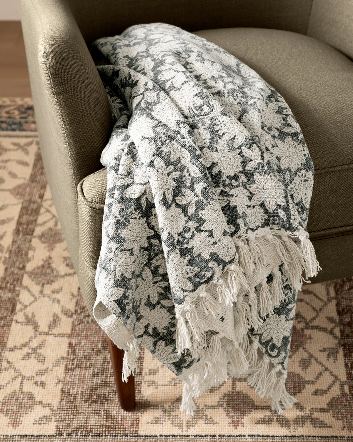 Handloomed Block Print Throw | McGee & Co. (US)