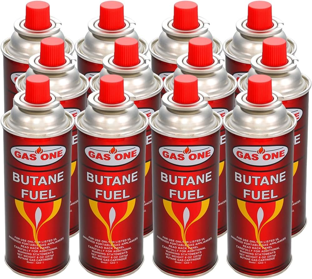 12 Butane Fuel GasOne Canisters for Portable Camping Stoves | Amazon (US)