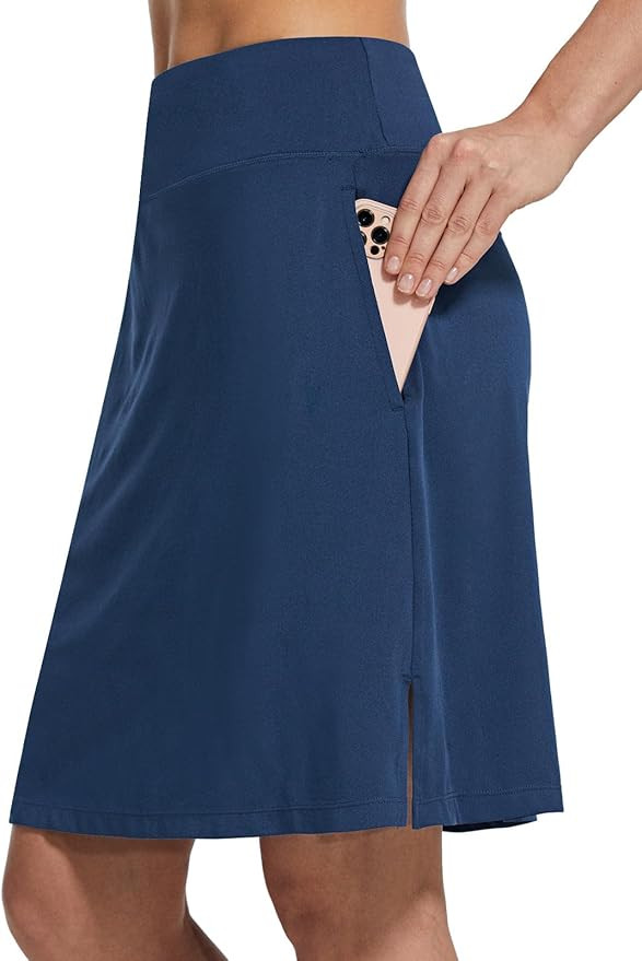 BALEAF Women's 20" Golf Skirts Knee Length Skorts Athletic Modest Long Acitive Casual Pockets UV ... | Amazon (US)