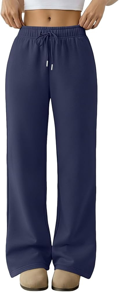 Trendy Queen Womens Sweatpants Baggy Wide Leg Barrel Pants Lounge Comfy Palazzo Joggers with Pock... | Amazon (US)