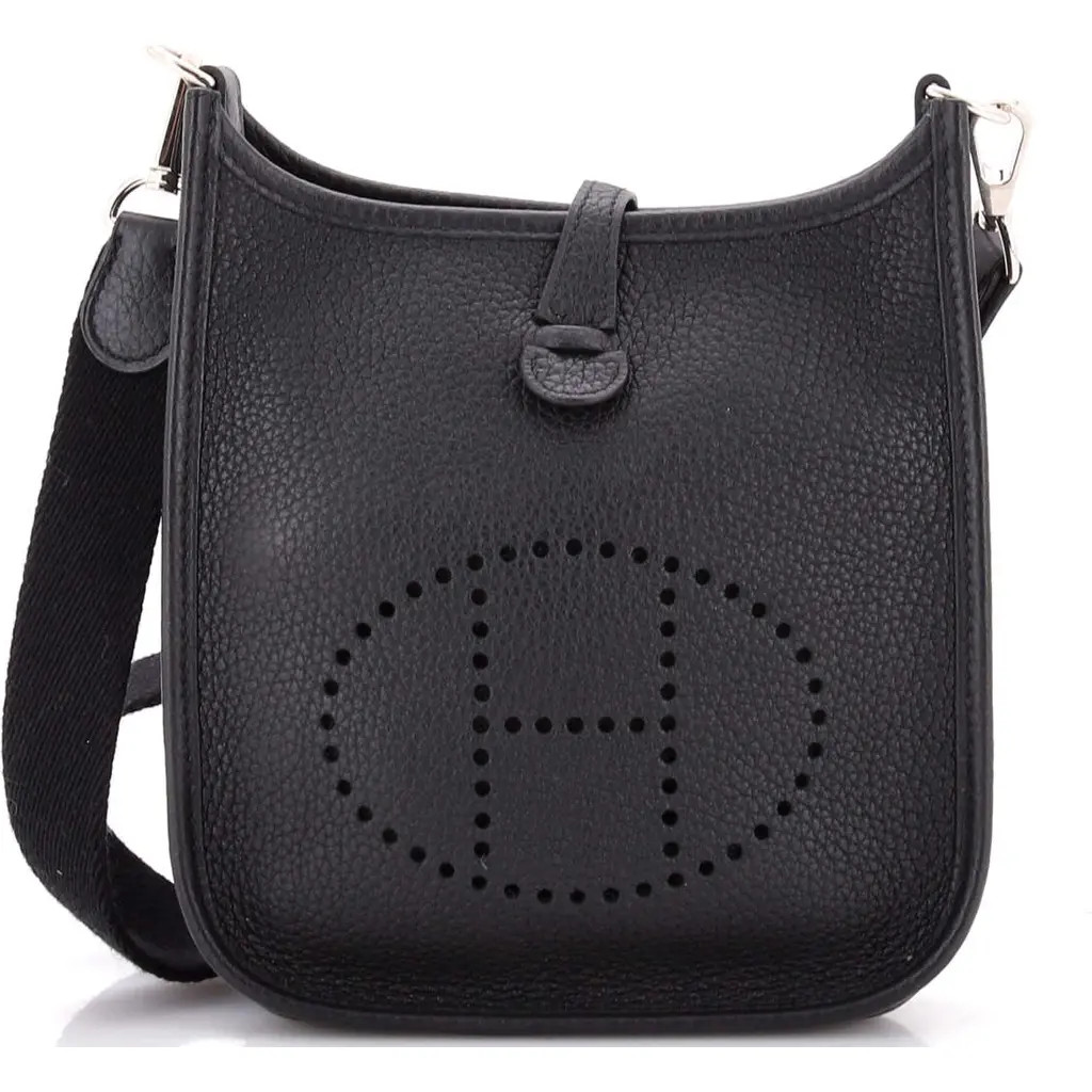 Pre-Owned Hermes Evelyne Bag Gen III Clemence TPM in Black at Nordstrom, Size X-Small | Nordstrom