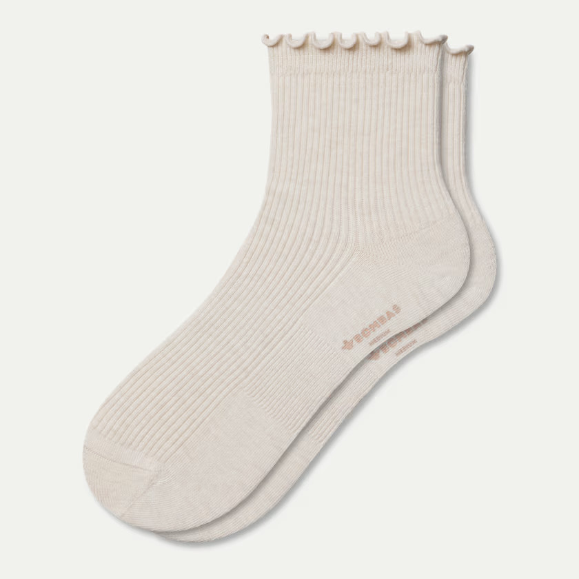 Women's Ruffle Rib Quarter Socks | Bombas