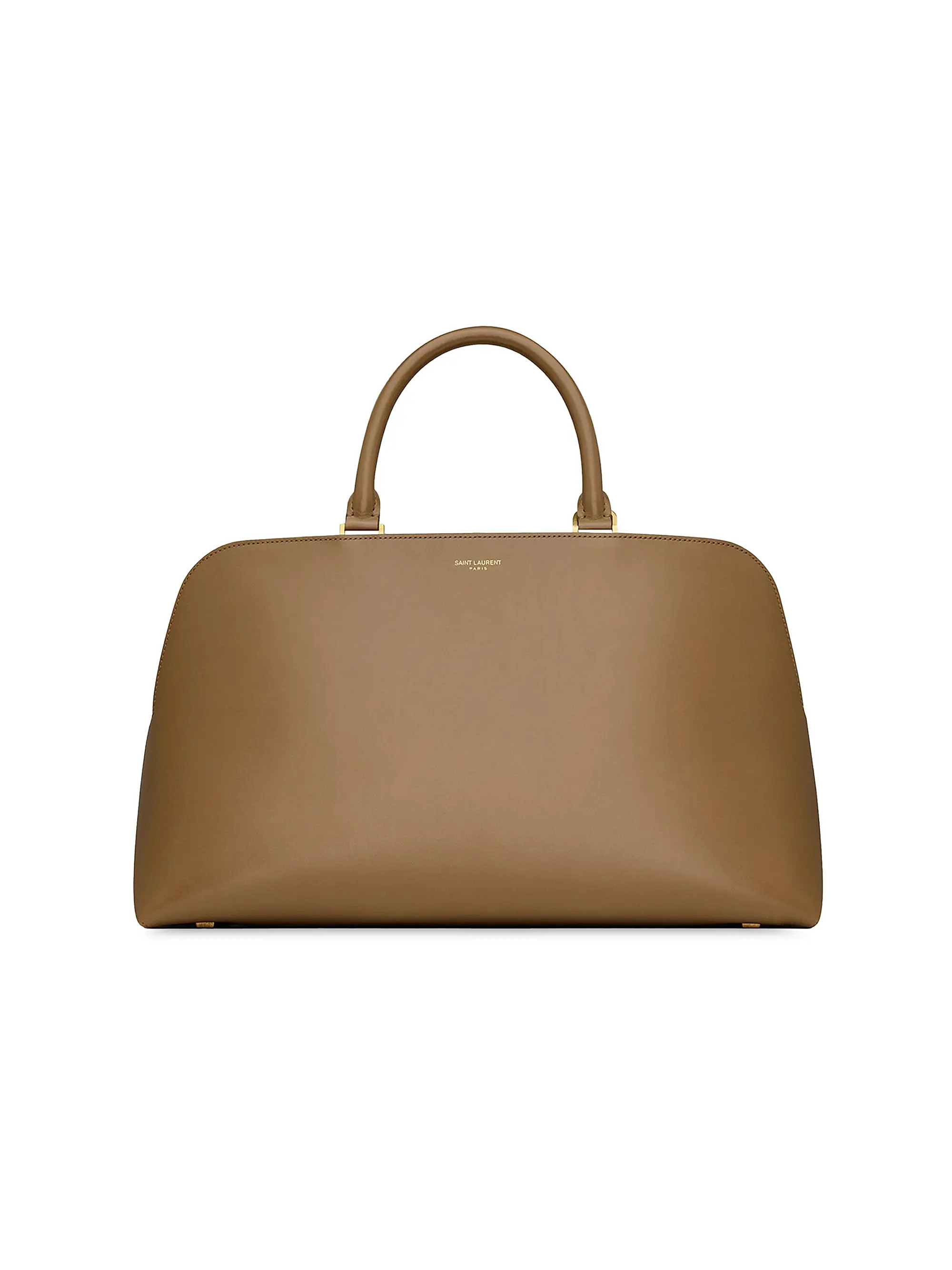 Shop Saint Laurent Sac De Jour Duffle Top Handle In Shiny Leather | Saks Fifth Avenue | Saks Fifth Avenue