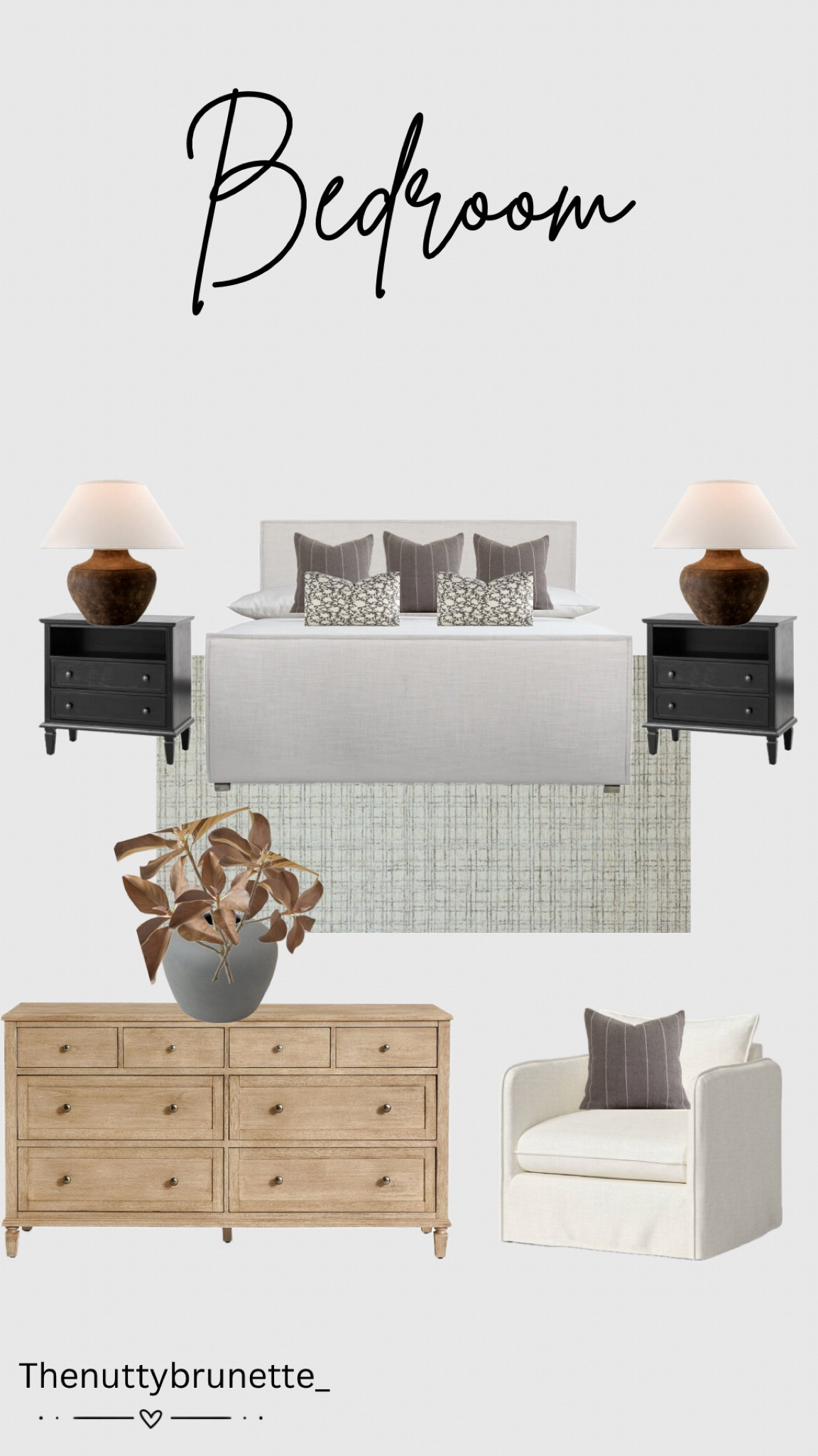 Bedroom inspiration, sawyer bed, black nightstand, Afloral stems, fall stems, Loloi rug, plaid rug, Calabria lamp, pottery barn Sausalito dresser, target chair, woven book pillows

#LTKHome #LTKU #LTKSeasonal