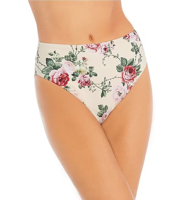 x The Style Bungalow Miraflores Floral Print High Waisted Swim Bottom | Dillard's
