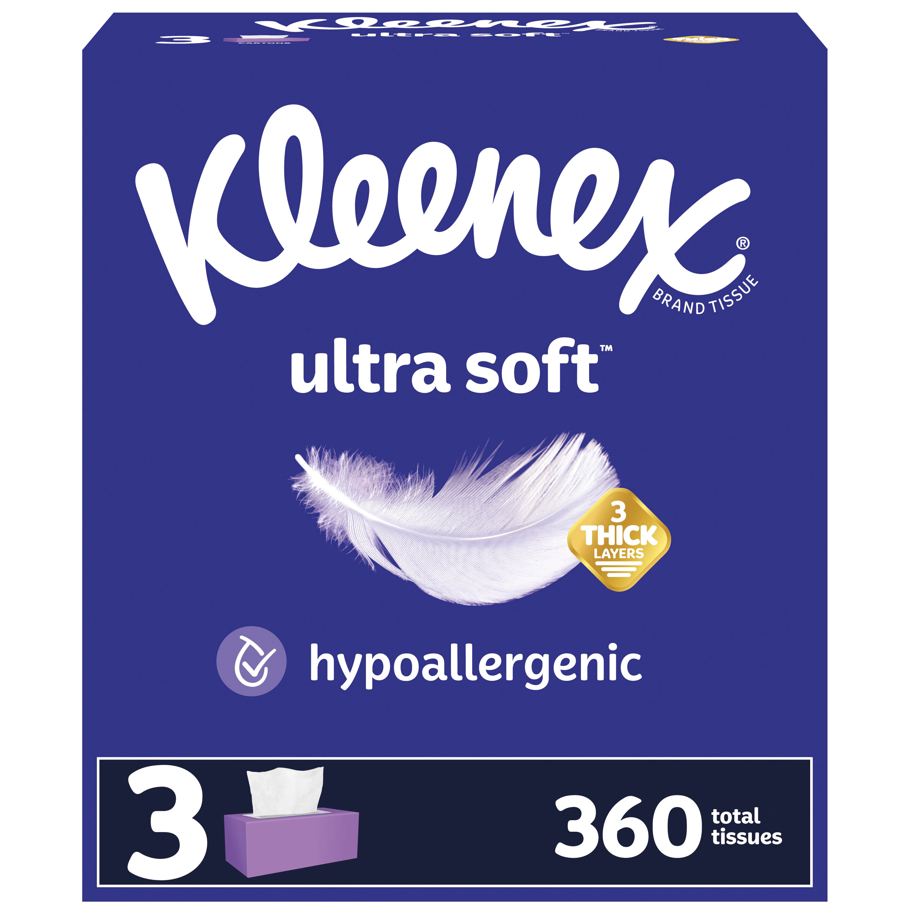 Kleenex 3 -Pack Facial Tissue ( 120 -Count ) | 54314 | Lowe's