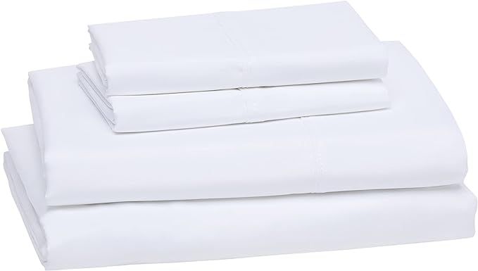 Amazon.com: Amazon Basics Lightweight Super Soft Easy Care Microfiber Bed Sheet Set with 14-Inch ... | Amazon (US)