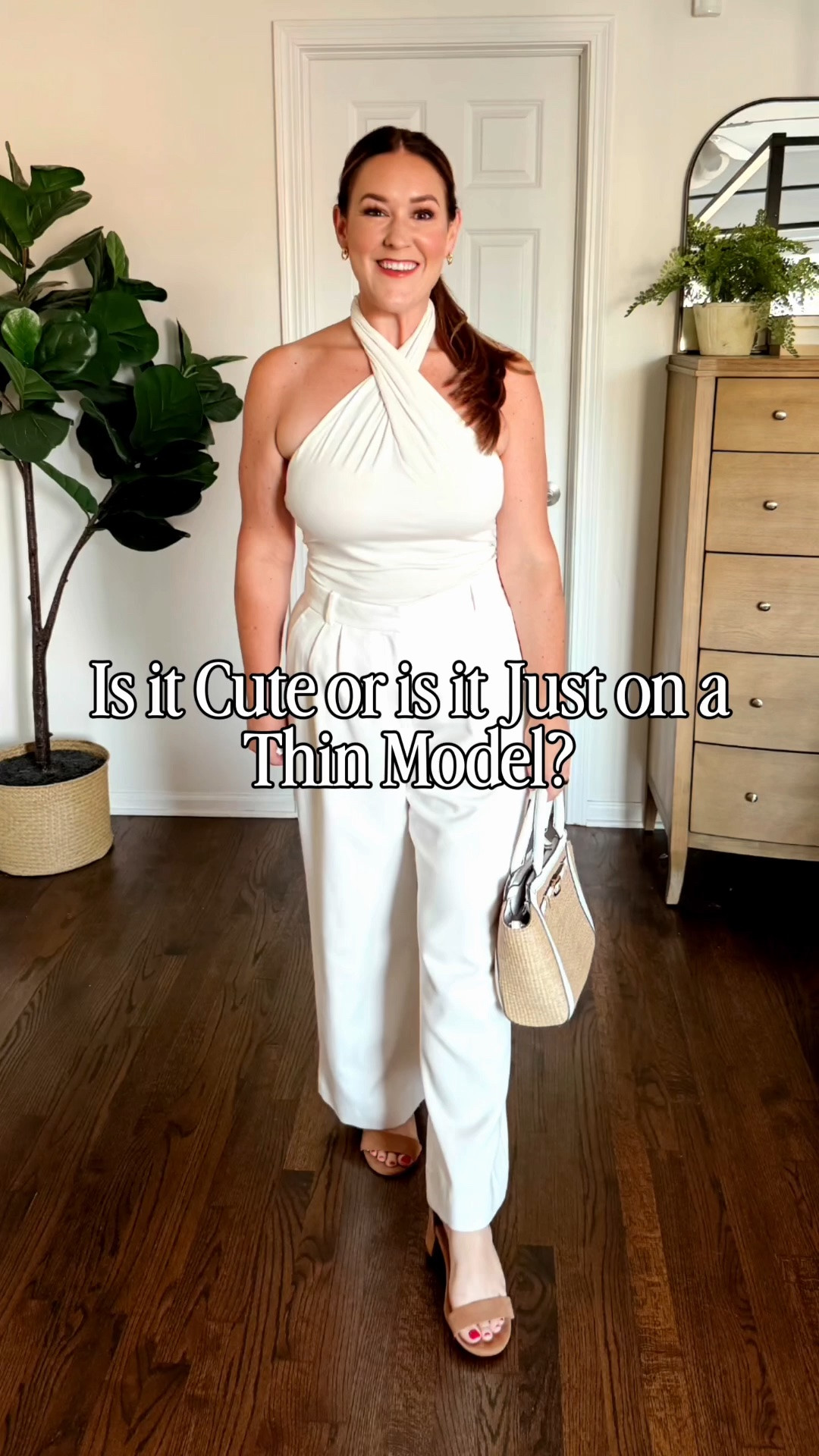Is it cute or is it just on a thin model? Let’s re-create three outfits from Pinterest using some pieces from OGL move. ￼

White halter top – large
White pleated pants- 31S
Red dress- large ￼￼
Navy ruched top – large ￼
Dark jeans – 31/27 
￼

#LTKootd #LTKMidsize #LTKOver40