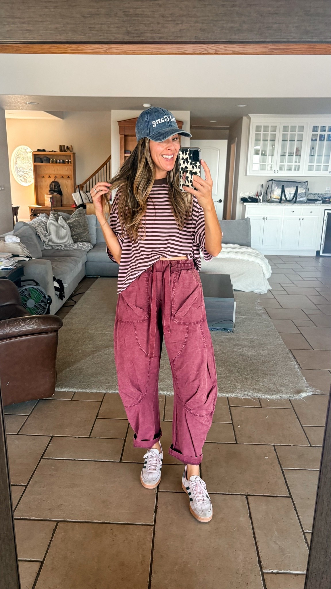 Give me the stripes, fun pants, sneakers, hats… all of it. Getting dressed is way more fun when you stop worrying about what you’re “supposed” to wear. Comment NEED to shop this whole look.
.
.
.
Shein style shein faves shein pants free people look free people style cargo pants 
.
.
#sheinstyle #millennialmomstyle #casualstyle #40sstyle

#LTKOver40

https://liketk.it/6n2pX