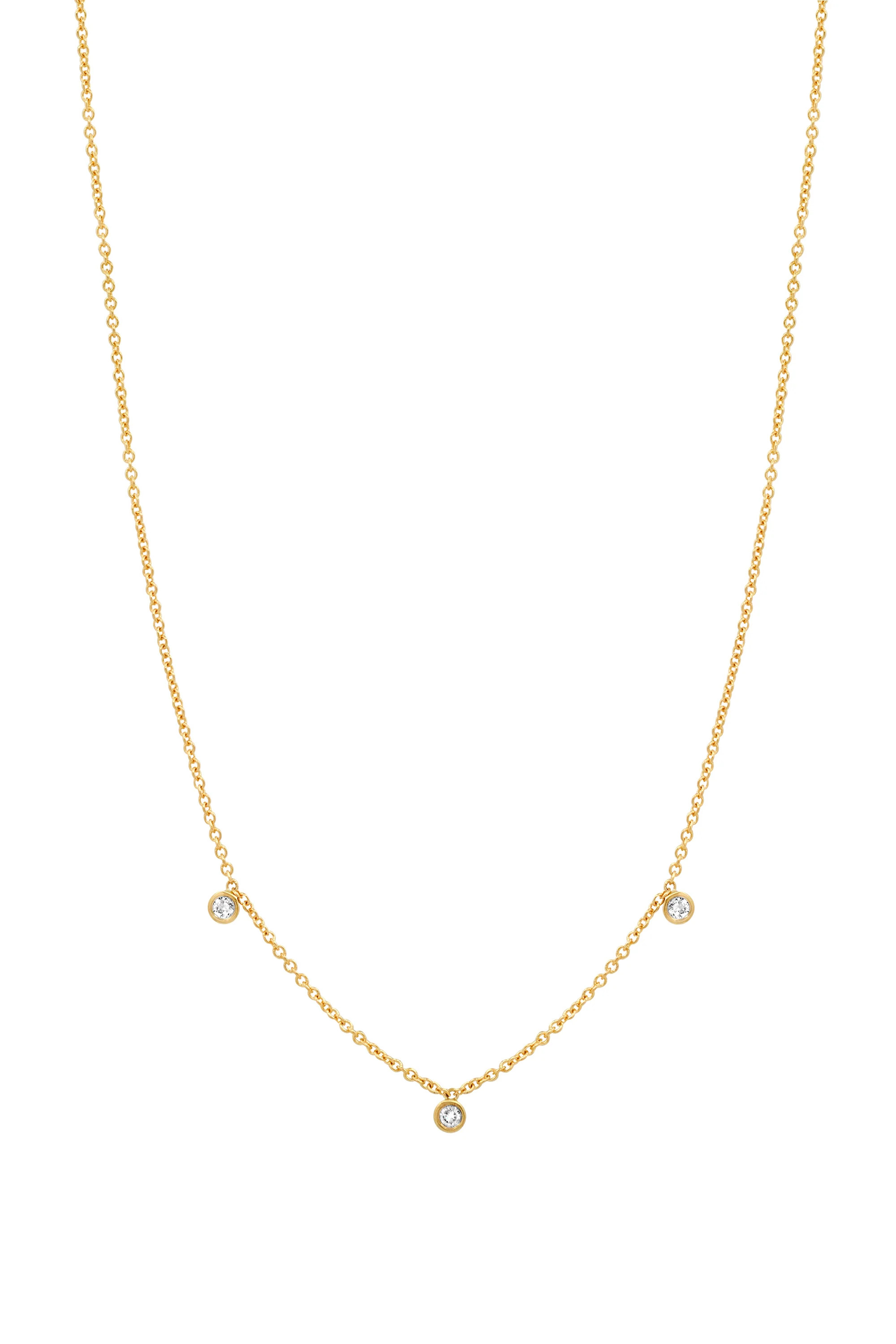 3 Diamond Necklace | BYCHARI
