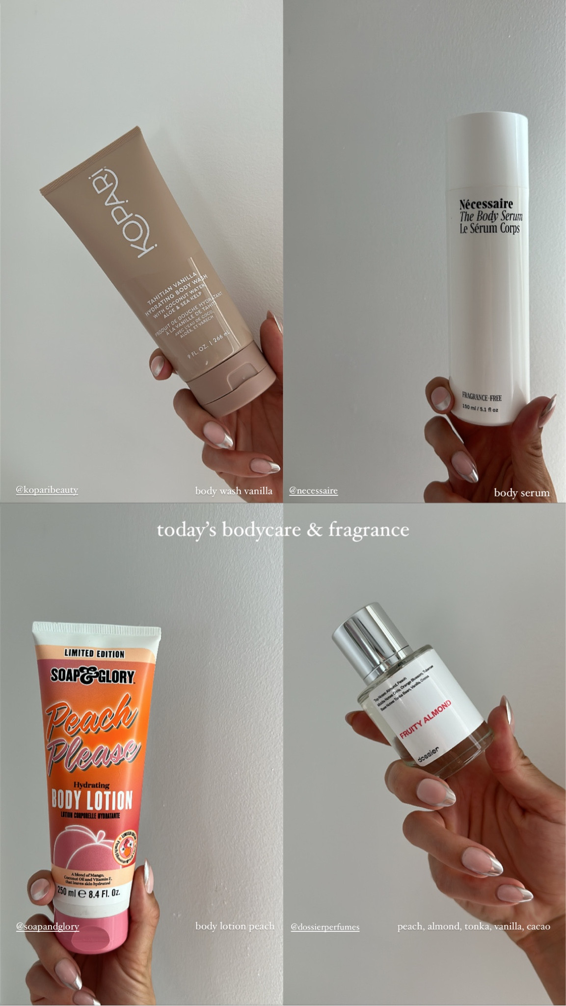 Todays body care and fragrance 🤍

Save with code 
LEA15 on everything Kopari beauty
LAEMEKIIA10 on everything Nécessaire 