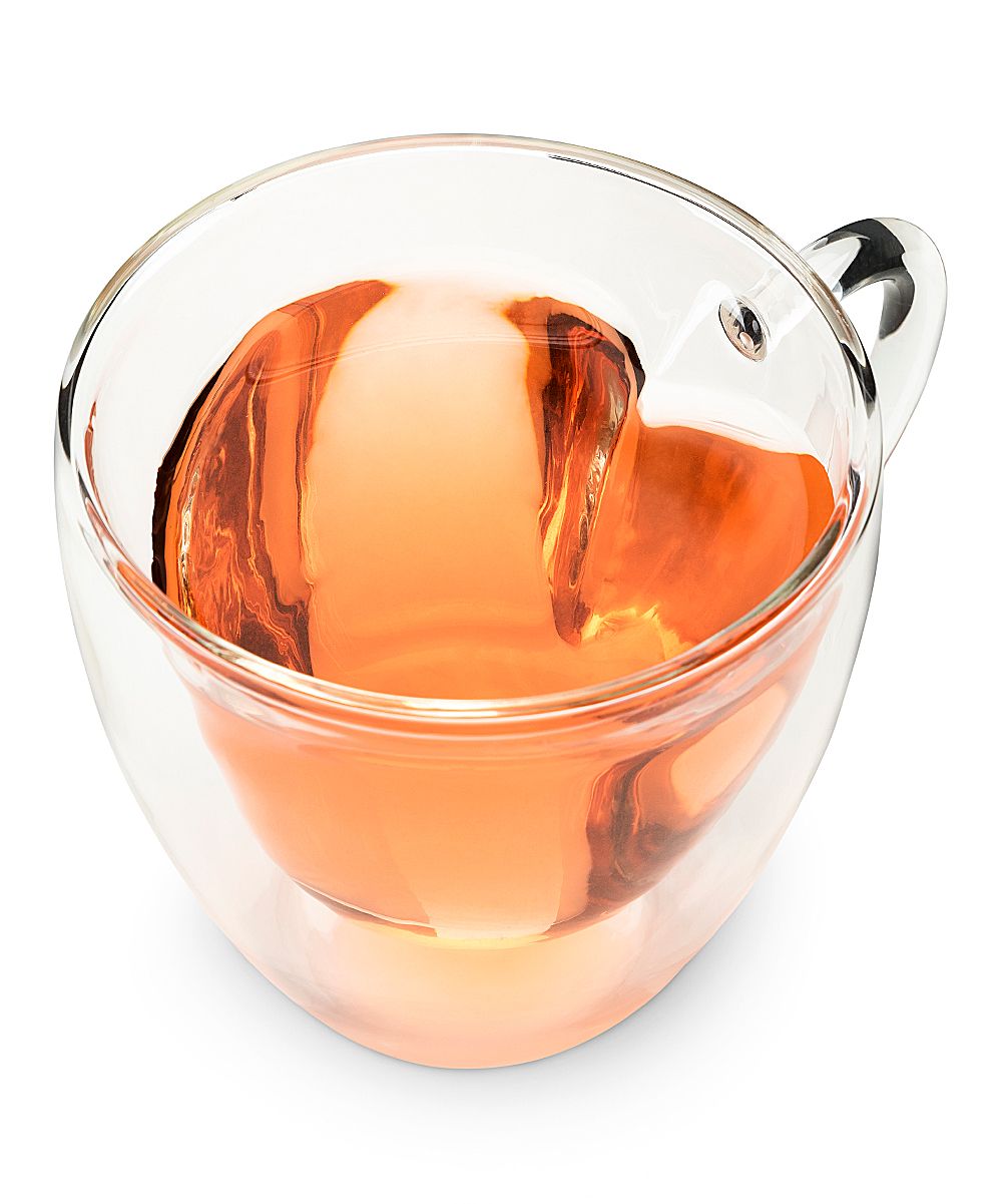 Pinky Up Coffee Cups - Heart Kendall Double-Walled Glass Mug | Zulily