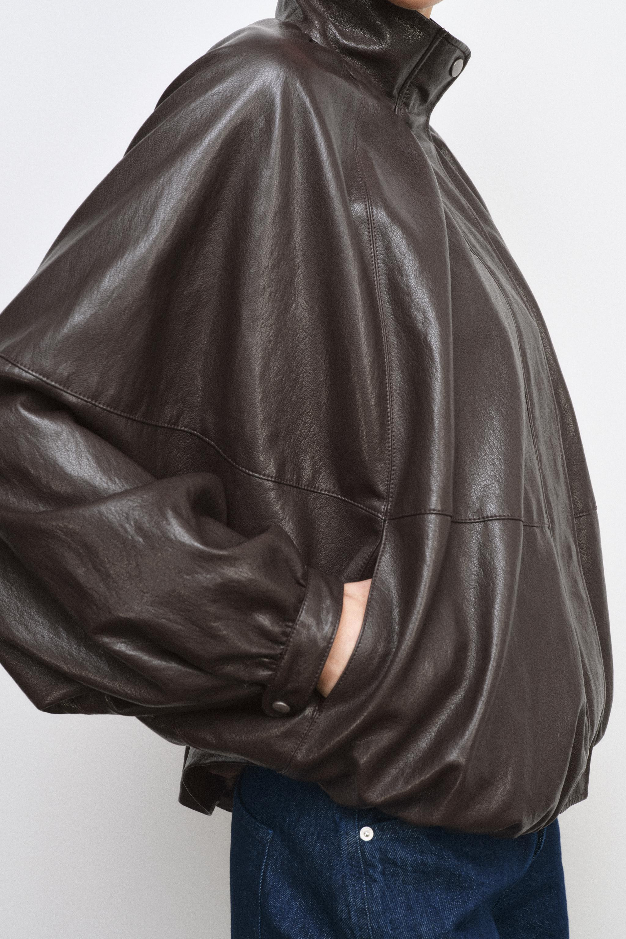 FAUX LEATHER BOMBER JACKET ZW COLLECTION | Zara US