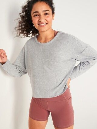 UltraLite French Terry V-Back Sweatshirt for Women | Old Navy (US)