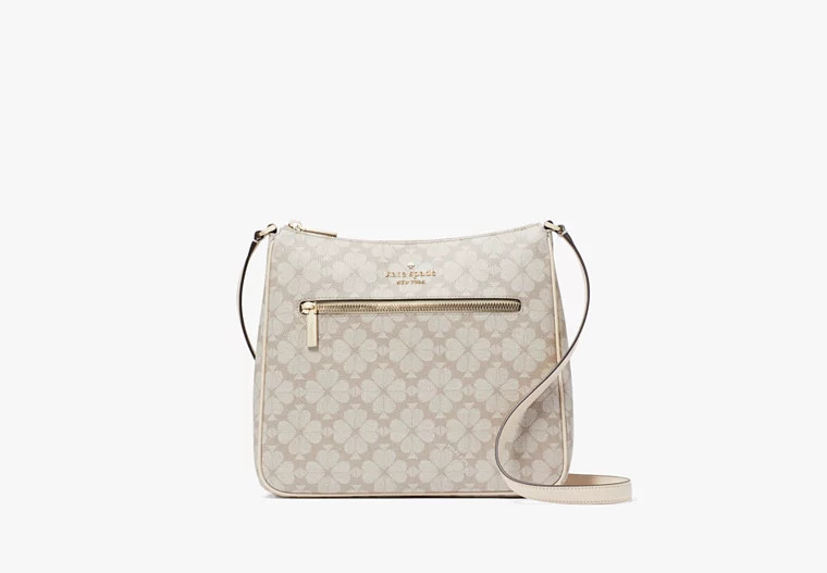 Kate Spade Signature Spade Flower Large Swingpack Crossbody, Dark Beige | Kate Spade Outlet